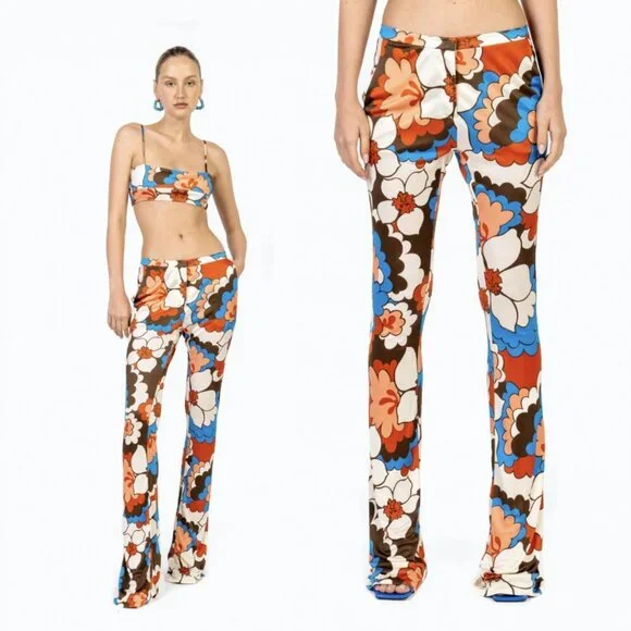 Ronny Kobo Multicolor Floral Jojo Pants Size Medium 41153 - Picture 1 of 13
